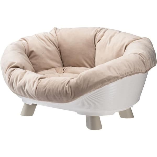 FERPLAST White Cushion Basket - Size M - 64 x 48 x 25 cm