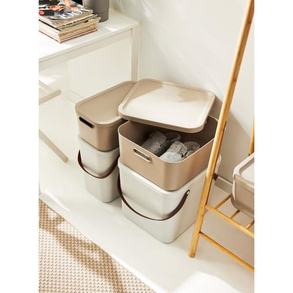 Rotho Albula Storage Box 12 L Cappuccino
