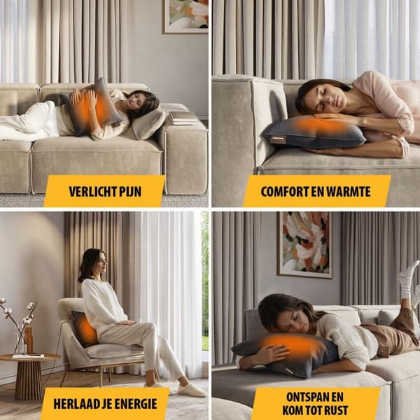 Tristar BW-4792 Heating Pad 45x45 cm with Power Bank Grey