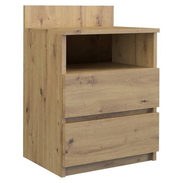 M1 Topeshop Nightstand 2 Drawers Artisan Oak