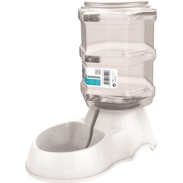 M-PETS Hexagonal Water Dispenser - 3500 ml - White - For Dogs