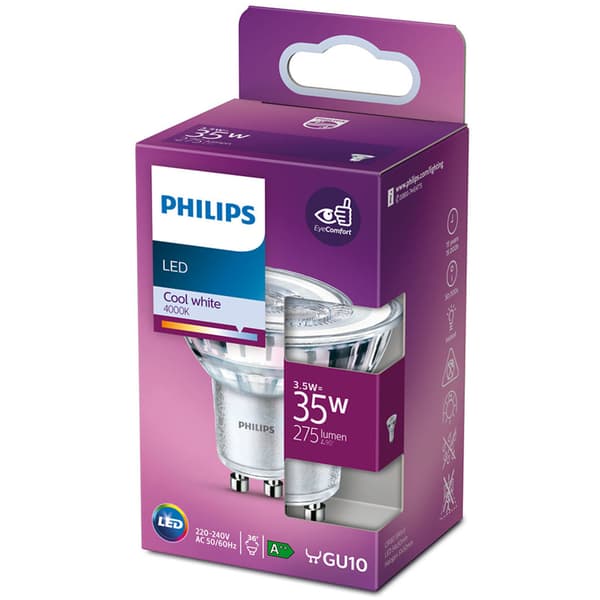 Philips LED Classic 35W GU10 Bright White - 36° 36d