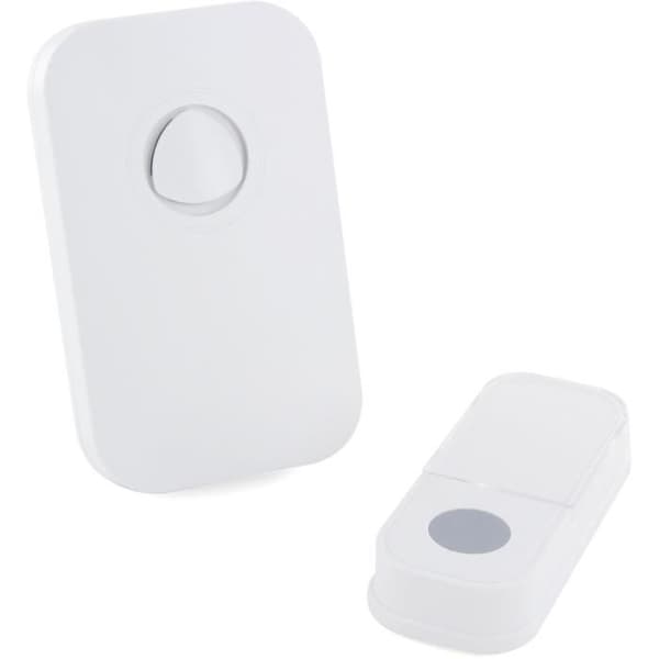 CHACON Wireless Doorbell - 120 m Range - 38 Melodies - Battery-Powered - White