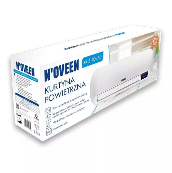 N'oveen HC2100 LED Air Curtain, 2000 W, Remote Control