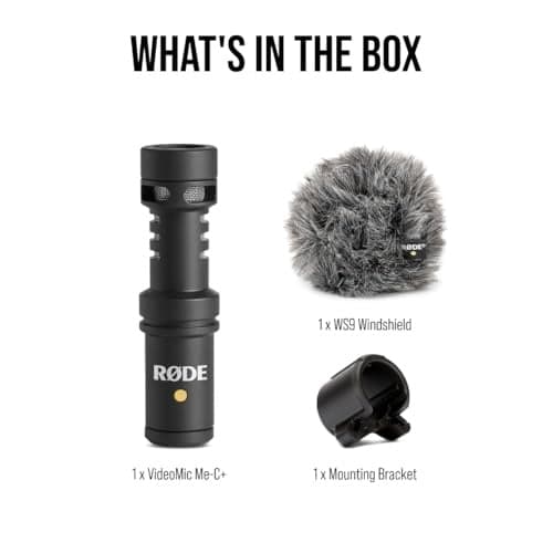Rode VMMCPLUS VideoMic Me-C+ Directional Microphone for USB-C Mobile Devices - Black