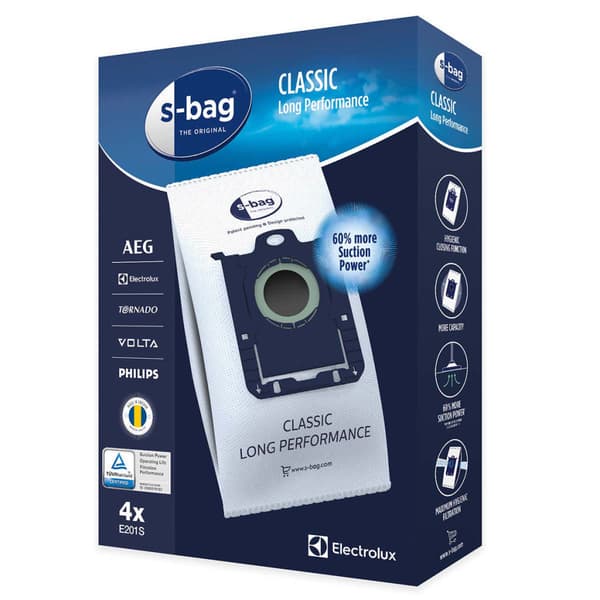 Electrolux E201S Dust Bag S-bag Classic Long Performance - 4 Pieces