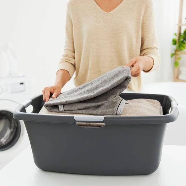 Rotho Flowers Laundry Basket 50 L Anthracite