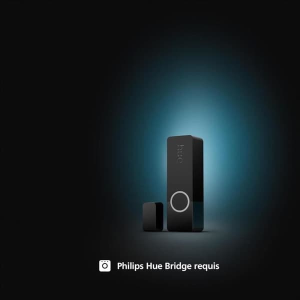 Philips Hue Secure Contact Sensor - Door or Window - Easy Installation - Control via Hue App - Black