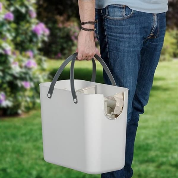 Rotho Albula Waste Separation Bin 25 L Mistletoe White