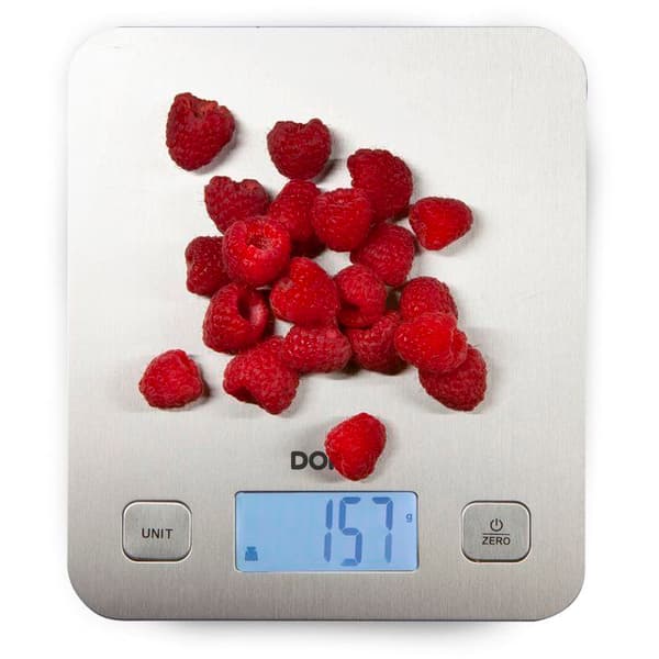 DOMO DO9239W Electronic Kitchen Scale - 5 kg Capacity - Stainless Steel - Tare Function