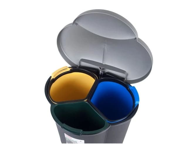 CURVER TRIO Waste Sorting Bin 17 + 17 + 6 L - Anthracite