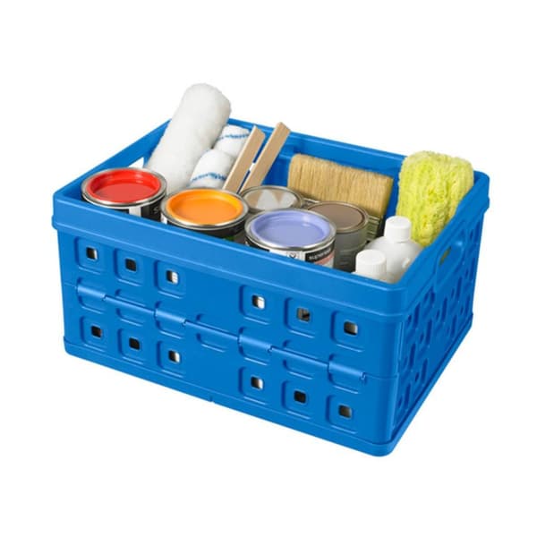 Sunware Square Folding Crate - 46 L 54x38x26.5 cm Blue