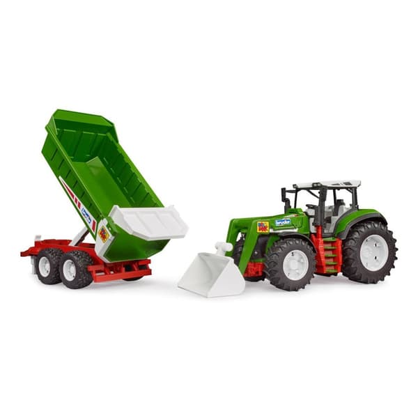 Bruder Roadmax Tractor with Front Loader + Dump Trailer for Children 2+ - Model 03452