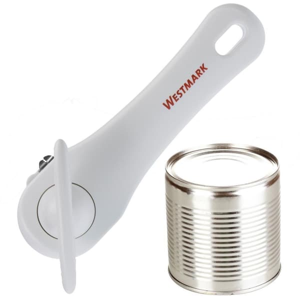 Westmark White Can Opener - Effortless Can Opening with Safety Features