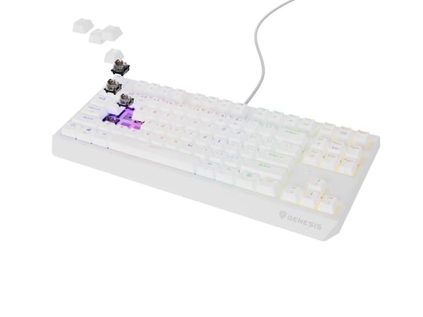 GENESIS Thor 230 TKL Keyboard Gaming USB + RF Wireless + Bluetooth QWERTY White