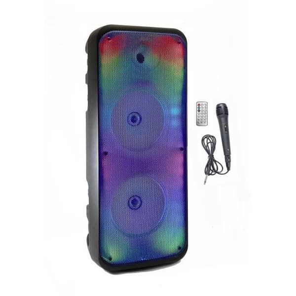 INOVALLEY Light-Up Karaoke Speaker - KA25-FIRE - Bluetooth V5.0 - 850W - Black