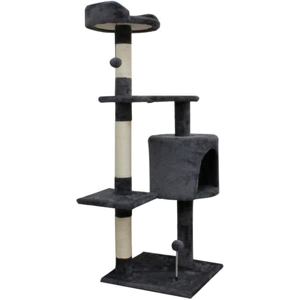 JASPER Cat Tree - 40 x 40 x 114 cm - 3 Platforms, 1 Hideaway, Scratching Posts