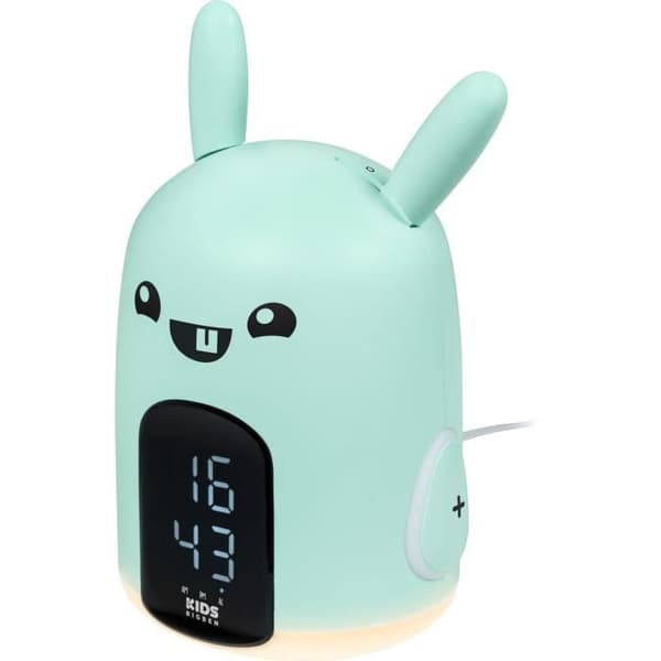 BIGBEN Baxter the Rabbit Alarm Clock & Night Light - 3 Melodies - Adjustable Brightness