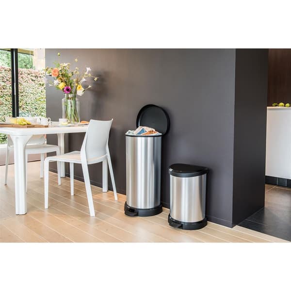 Curver Decobin Oval Pedal Bin 40 L Silver/Black
