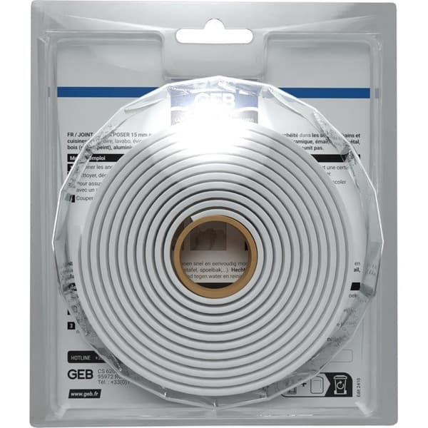 GEB Ready-to-Install Joint - Width 15 mm x 3.35 m - White