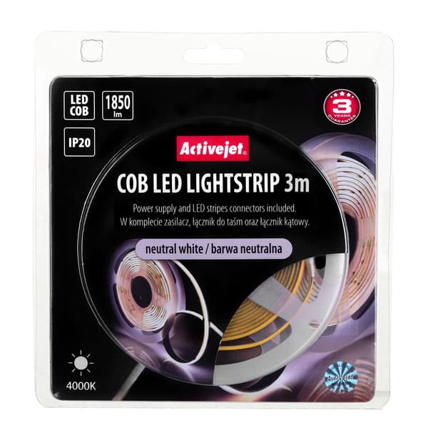 Activejet AJE-COB LED Strip Light 3 m Neutral White Indoor