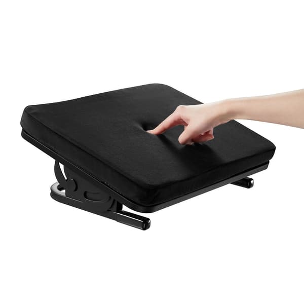 Maclean MC-460 Ergonomic Footrest - Adjustable Tilt Angle - Removable Cushion