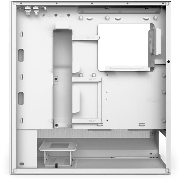 NZXT H5 Flow Mid-Tower Case - Compact Design, Powerful Cooling, White