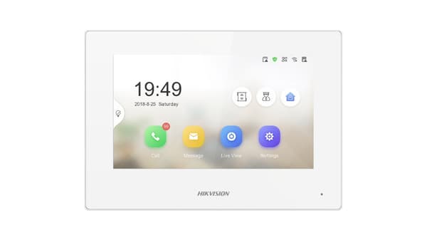 Hikvision DS-KH6320-WTE1-W Video Door Entry System 7" Touchscreen White