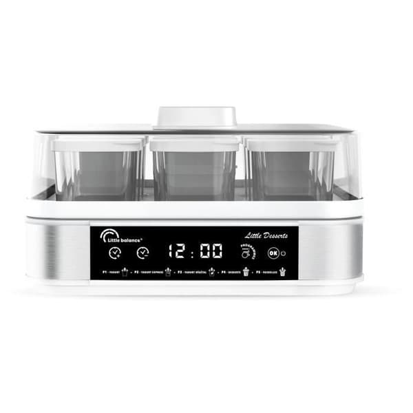 LITTLE BALANCE Yogurt Maker - 9 x 145 ml Jars - 5 Automatic Programs - 30W
