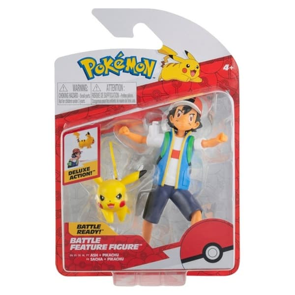 Pokémon Battle Feature Figures Ash and Pikachu Action Figures