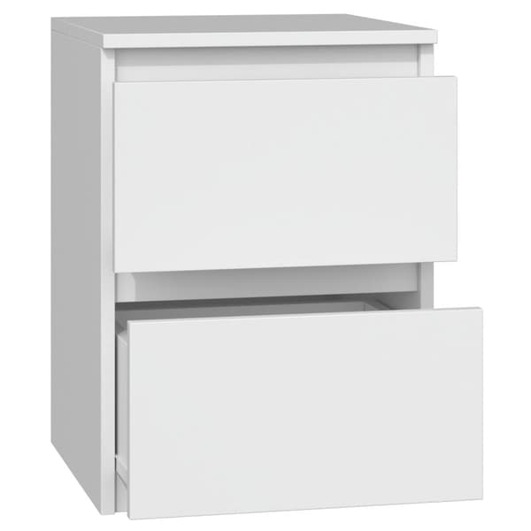 Topeshop M2 Nightstand White 2 Drawers