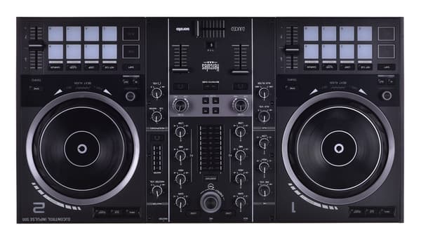 HERCULES DJControl Inpulse 500 - DJ Controller - Integrated Audio Interface - 16 RGB Pads - Black