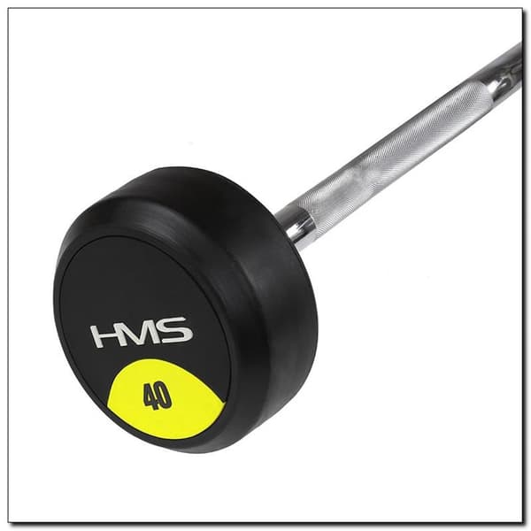 HMS GSL40 Fixed Barbell 40 kg Rubberised Handle