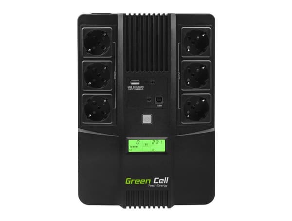 Green Cell AiO 800VA LCD Line-Interactive UPS 0.8 kVA 480 W 6 AC Outlets