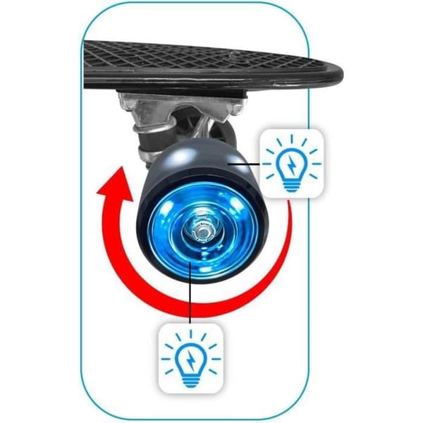 STAMP Skateboard 22 x 6 SKIDS CONTROL - Light-Up Wheels