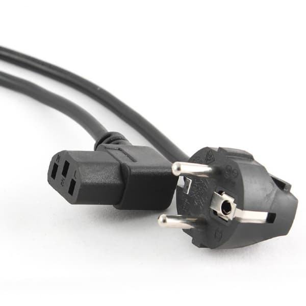 Gembird Power Cord 10A Angled Black 1.8 m