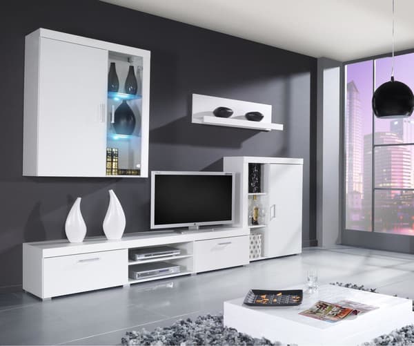 Cama Hanging Display Cabinet SAMBA White/White Gloss