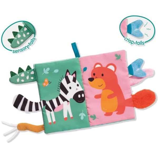 Sensory Fabric Book with Animal Tails - Learning Textures