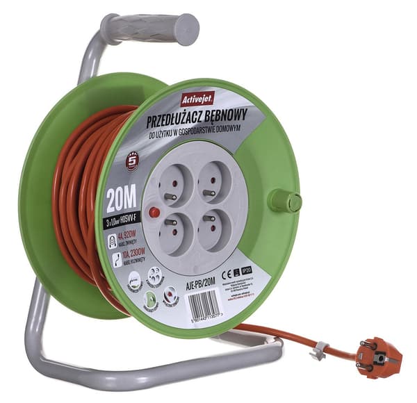 Activejet AJE-PB/20 M Reel Extension Cord 20 m