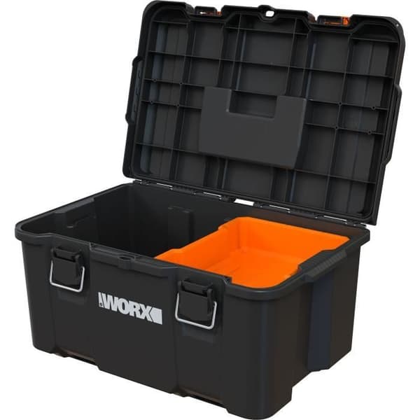 WORX BY KETER Toolbox - STACK N ROLL - 48 x 33 x 26 cm - Black