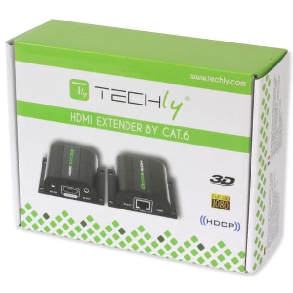 Techly HDMI Extender Full HD over Cat.5E/6/6A/7 up to 60 m IDATA EXT-E70I