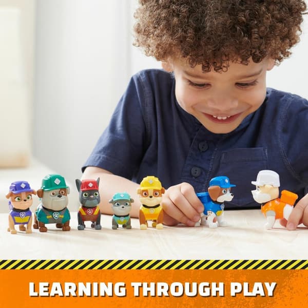 Paw Patrol Rubble and Crew Figures Set with 7 Characters