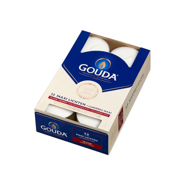 Gouda Maxi Lights 12 Pieces White