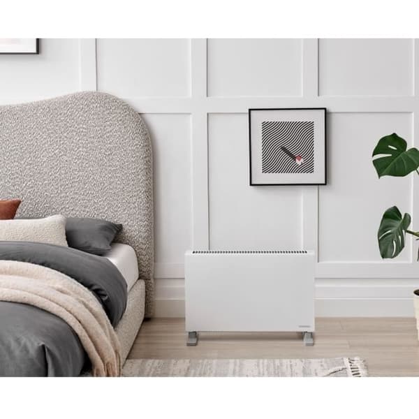 OCEANIC Mobile Electric Convector Heater - 2000W - 2 Power Settings - Matte White