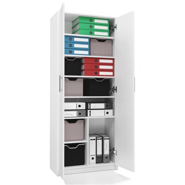 Filing Cabinet OLIV 2D 74x35x180 cm White