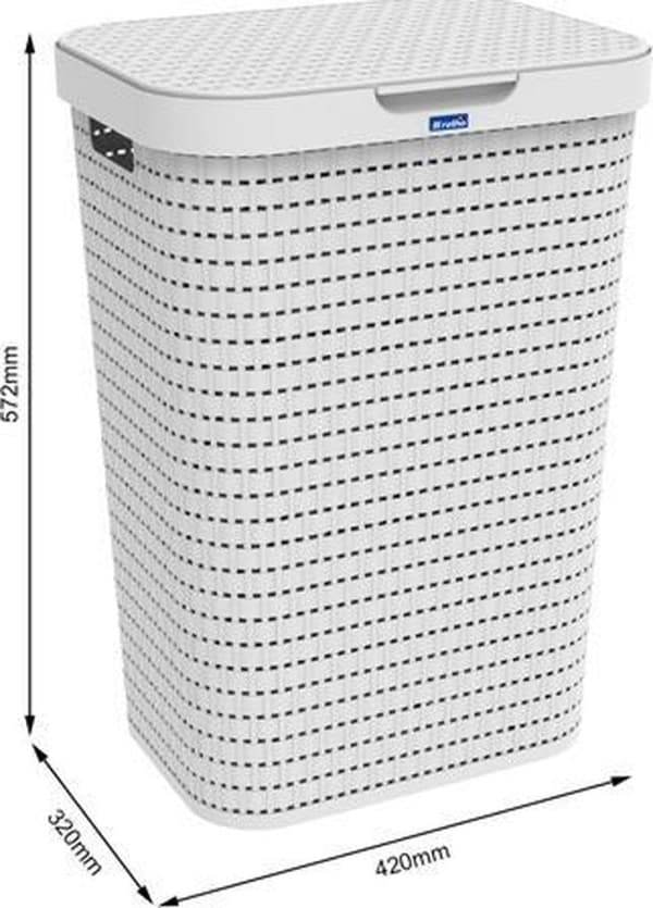Rotho Country Laundry Collector 55 L White