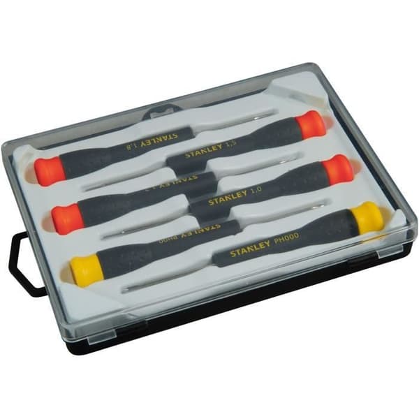STANLEY Micro Screwdriver Set - 6 Pieces - 4 Slotted + 2 Phillips - STHT0-62631