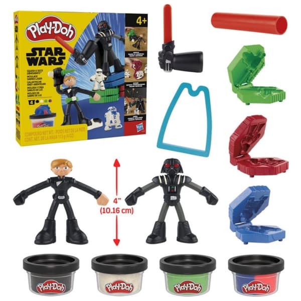 Play-Doh Star Wars Smash and Chop Lightsabers - Luke Skywalker vs Darth Vader - Includes Play-Doh Tools