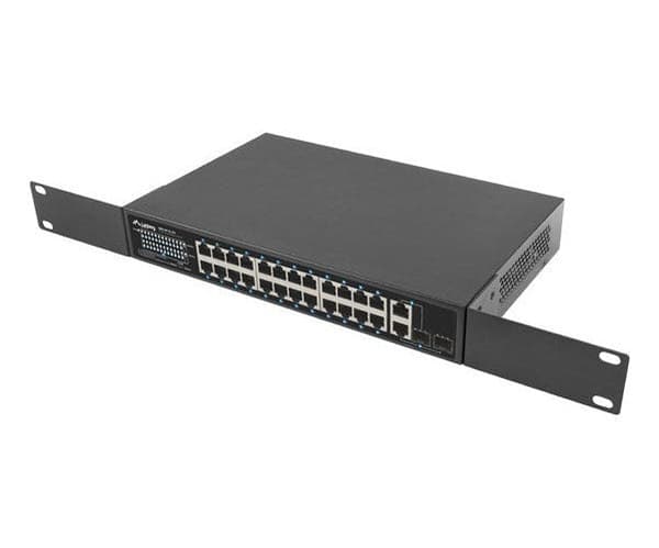 Lanberg Switch 24X 100MB DSP+/2X Combo Rack 19" 250W RSFE-24P-2C-250
