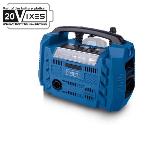 SCHEPPACH Airforce 6 Cordless Compressor - Max Pressure 10.3 bar - 6 Accessories
